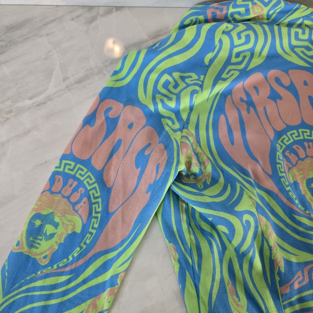 Versace Colorful Long Sleeve Bodysuit - Picture 10 of 13